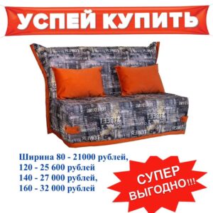 Диван Аккордеон 120 Централ Вижион серо-корич 1